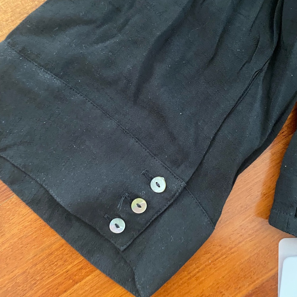WITH TAGS, NEVER WORN. Women’s Black Tie-Front Top from Monday Swimwear - Picture 6 of 6